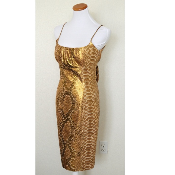 Tracy Reese Dresses & Skirts - Tracy Reese Gold Snake Print Dress